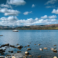 Buy canvas prints of Ullswater on a crisp spring day near Pooley Bridge by Chris Rose