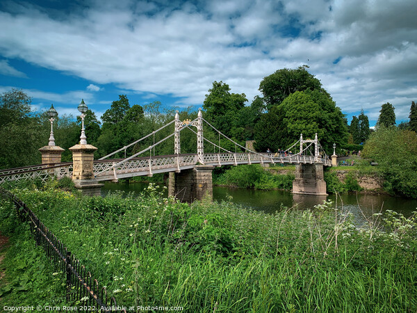 Victoria Bridge across the River Wye in Hereford Picture Board by Chris Rose