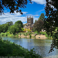 Buy canvas prints of River Wye and Hereford Cathedral by Chris Rose