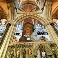 Buy canvas prints of Salisbury Cathedral interior by Chris Rose