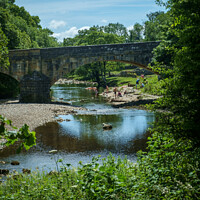 Buy canvas prints of River Wharfe at Kettlewell by Chris Rose