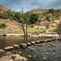 Buy canvas prints of Dovedale stepping stones by Chris Rose