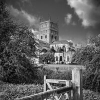 Buy canvas prints of Tewkesbury Abbey on a beautiful October afternoon by Chris Rose