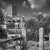 Buy canvas prints of Tewkesbury Abbey on a beautiful October afternoon by Chris Rose
