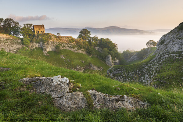 Majestic Peveril Castle Picture Board by Steven Nokes