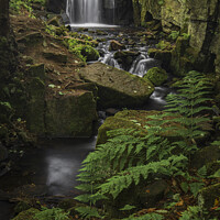 Buy canvas prints of Majestic Lumsdale Falls by Steven Nokes