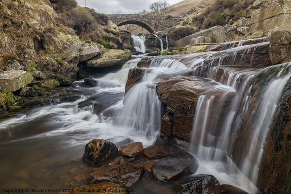 The Majestic Three Shires Head Waterfall Picture Board by Steven Nokes