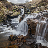 Buy canvas prints of The Majestic Three Shires Head Waterfall by Steven Nokes