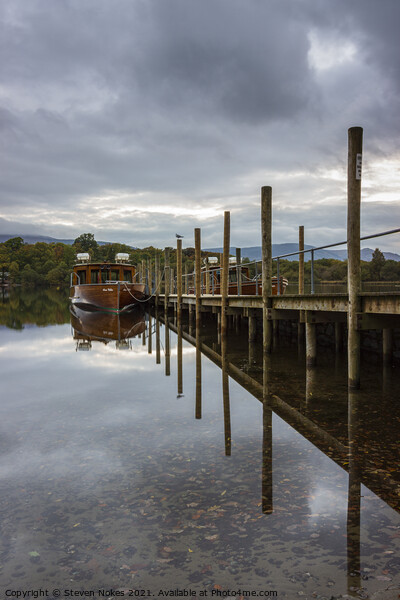 Serenity on Derwent Water Picture Board by Steven Nokes