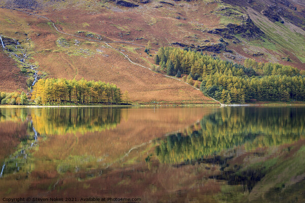Majestic Buttermere Reflections Picture Board by Steven Nokes