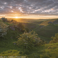 Buy canvas prints of Majestic Sunrise over Cressbrook Dale by Steven Nokes