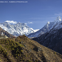 Buy canvas prints of Majestic Bhuddist Monument at Mount Everest by Steven Nokes