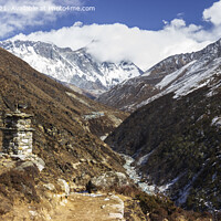 Buy canvas prints of The Khumbu river, Mount Everest, Himalayas, Nepal by Steven Nokes