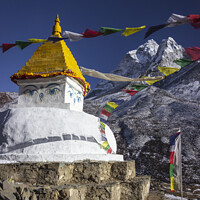 Buy canvas prints of Majestic Buddhist Stupa in the Himalayas by Steven Nokes