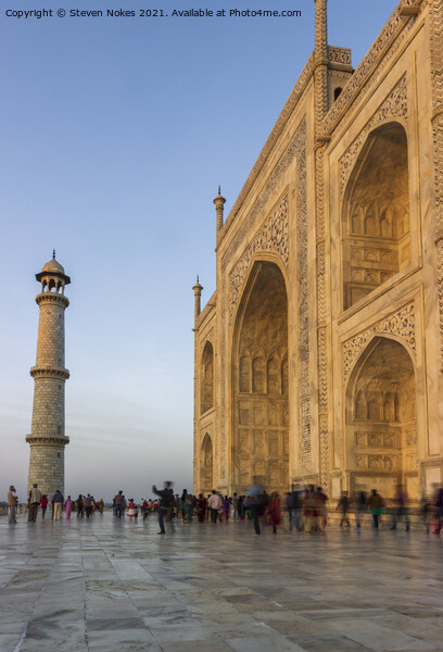 Majestic Sunset at the Taj Mahal Picture Board by Steven Nokes