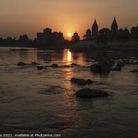Buy canvas prints of Majestic Orchha Sunset by Steven Nokes