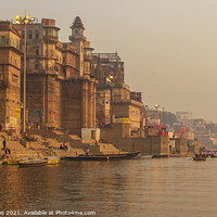 Buy canvas prints of Majestic Sunrise over the River Ganges by Steven Nokes
