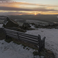 Buy canvas prints of Winter Sunrise at Teggs Nose by Steven Nokes
