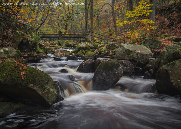 Tranquil Autumn Stream Picture Board by Steven Nokes
