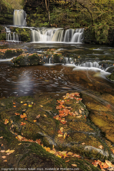 Majestic Autumn Waterfall Picture Board by Steven Nokes