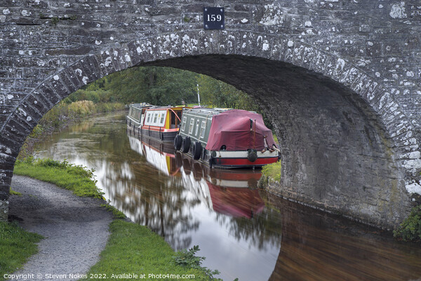 Autumnal Beauty on Monmouthshire Brecon Canal Picture Board by Steven Nokes