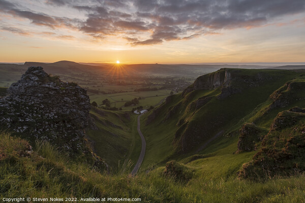 Majestic Summer Sunrise at Winnats Pass Picture Board by Steven Nokes