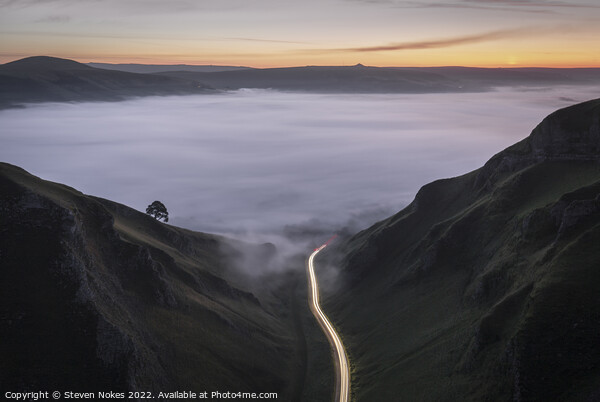 Ethereal Sunrise Over Winnats Pass Picture Board by Steven Nokes
