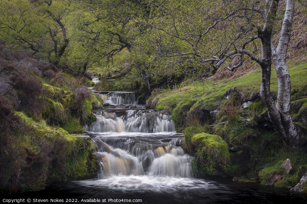 Majestic Fairbrook Waterfall Picture Board by Steven Nokes