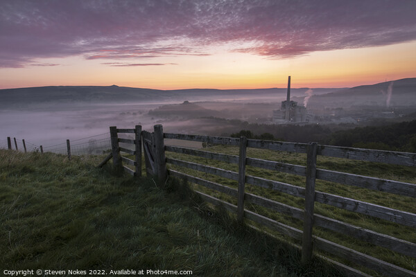 Enchanting Misty Sunrise in Hope Valley Picture Board by Steven Nokes