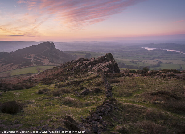 Majestic Sunrise over The Roaches Picture Board by Steven Nokes