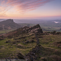 Buy canvas prints of Majestic Sunrise over The Roaches by Steven Nokes