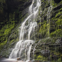 Buy canvas prints of Enchanting Middle Black Clough Waterfall by Steven Nokes