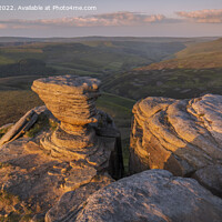 Buy canvas prints of Majestic Summer Sunset on Kinder Scout by Steven Nokes