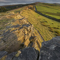 Buy canvas prints of Golden Hour at Windgather Rocks by Steven Nokes