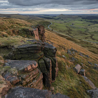 Buy canvas prints of Shining Tor overlooking the Cheshire plain, Macclesfield, Cheshire, UK by Steven Nokes