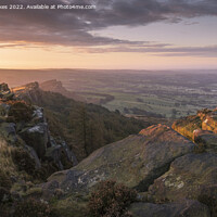 Buy canvas prints of Golden Tranquility at the Roaches by Steven Nokes