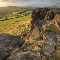 Buy canvas prints of Majestic Gritstone Cliff by Steven Nokes