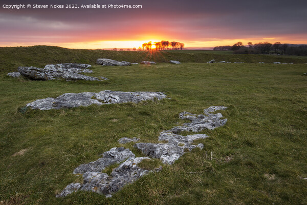 Tranquility at Arbor Low Picture Board by Steven Nokes