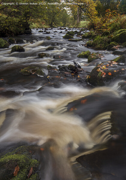 Tranquil River Cascades in Staffordshire Picture Board by Steven Nokes