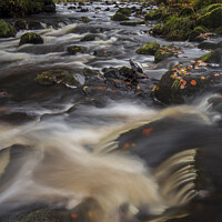 Buy canvas prints of Tranquil River Cascades in Staffordshire by Steven Nokes