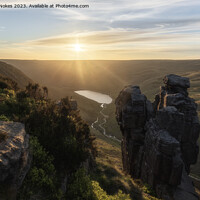 Buy canvas prints of Tranquil Sunset Over Saddleworth Moor by Steven Nokes
