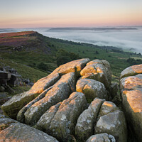 Buy canvas prints of Summer mornings at Curbar Edge, Peak District, Der by Steven Nokes