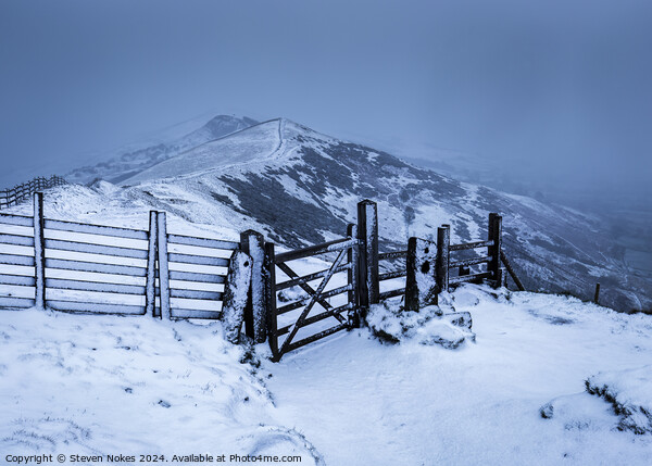Winter Storms, Mam Tor, Peak District, Derbysh Picture Board by Steven Nokes