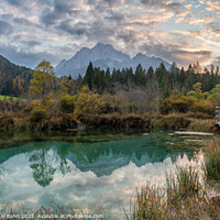 Buy canvas prints of Zelenci Springs Sunset, Slovenia by Tamara Al Bahri