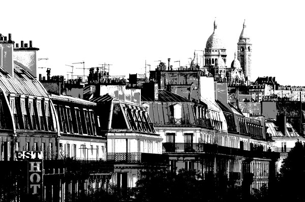 Paris Rooftops Picture Board by Phil Robinson