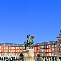 Buy canvas prints of Felipe III, Plaza Mayor, Madrid by Phil Robinson