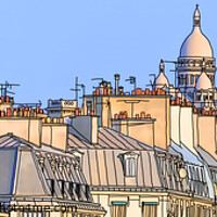 Buy canvas prints of Sacre Coeur Paris by Phil Robinson