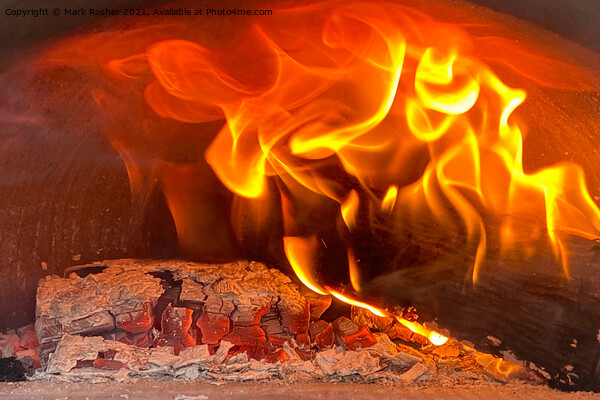 Pizza Oven Fire Picture Board by Mark Rosher