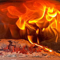 Buy canvas prints of Pizza Oven Fire by Mark Rosher