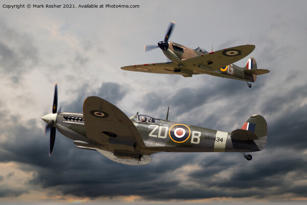 Crossing Spitfires Picture Board by Mark Rosher